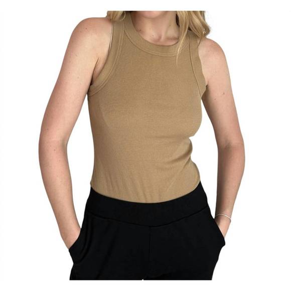 NEW SUNDAYS turner tank top in camel - Picture 2 of 3